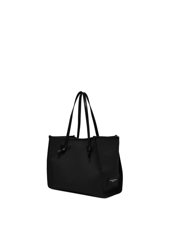 Shopping bag Marcella in canvas nera