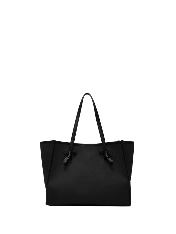 Shopping bag Marcella in canvas nera