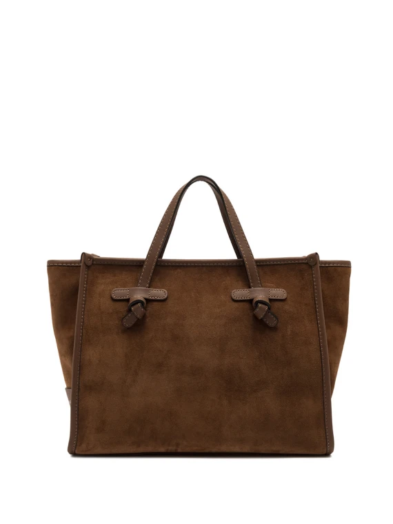 Borsa Miss Marcella 32 in pelle scamosciata marrone