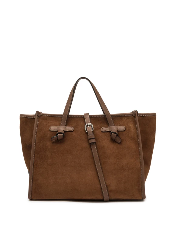 Borsa Miss Marcella 32 in pelle scamosciata marrone