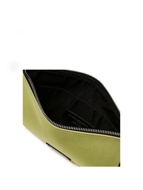 Marcella canvas clutch with shoulder strap