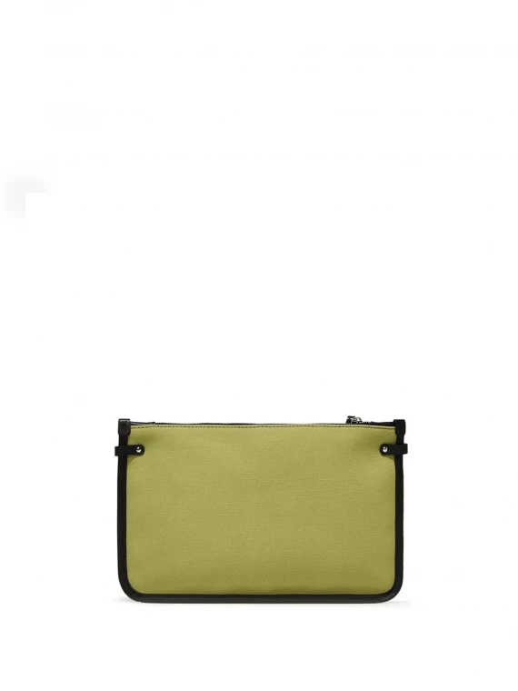 Marcella canvas clutch with shoulder strap