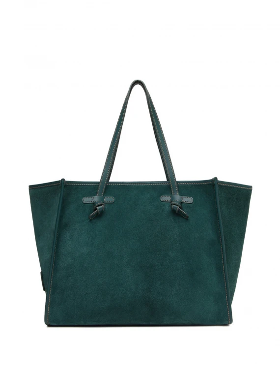 Shopping bag Marcella in suede verde