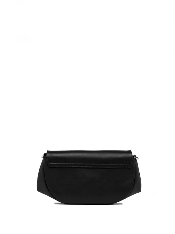 Adele leather clutch bag with shoulder strap