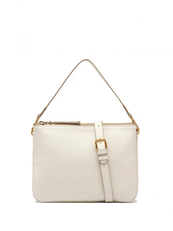 White Frida shoulder bag in matte leather