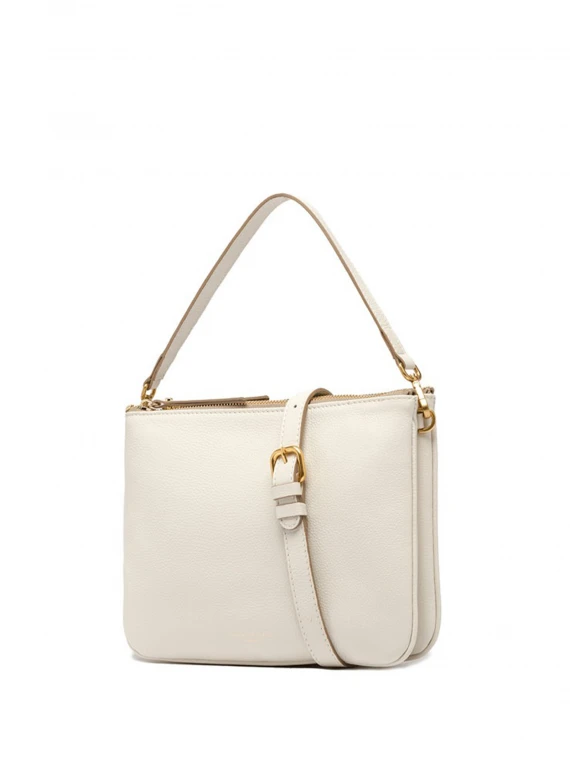 White Frida shoulder bag in matte leather