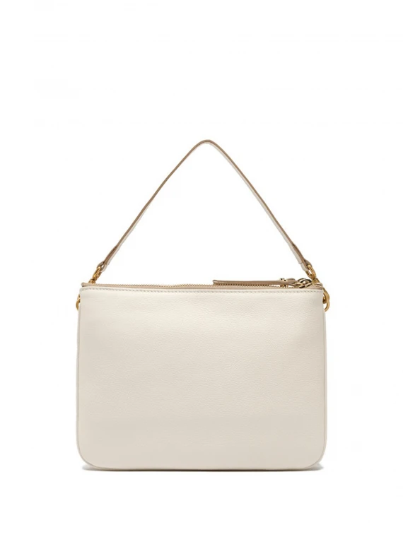 White Frida shoulder bag in matte leather