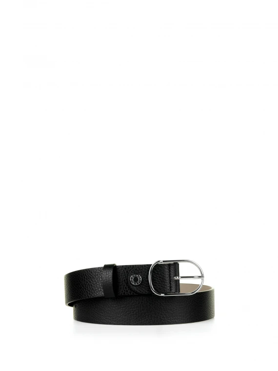 Black leather belt