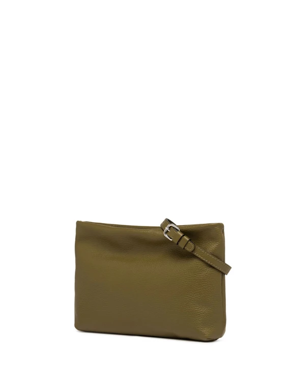 Leather Brenda clutch bag, with detachable chain strap in resin