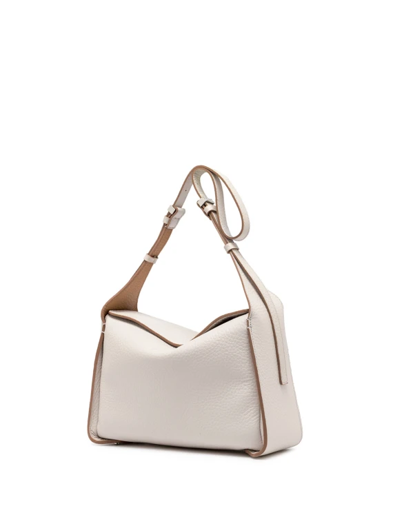 Borsa a tracolla Penelope  in pelle double grana maxi