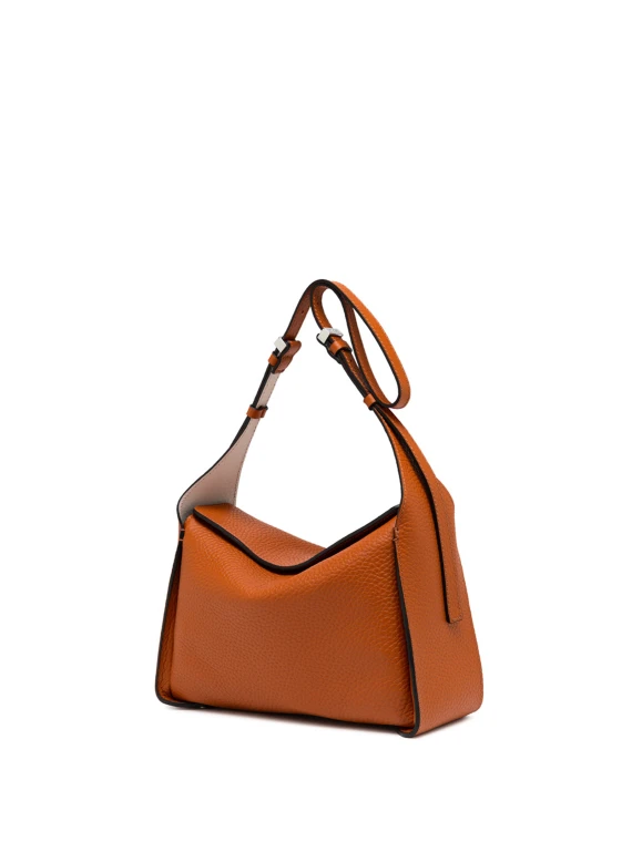 Borsa a tracolla Penelope  in pelle double grana maxi