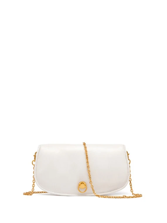 Borsa a tracolla Deva in pelle bianco