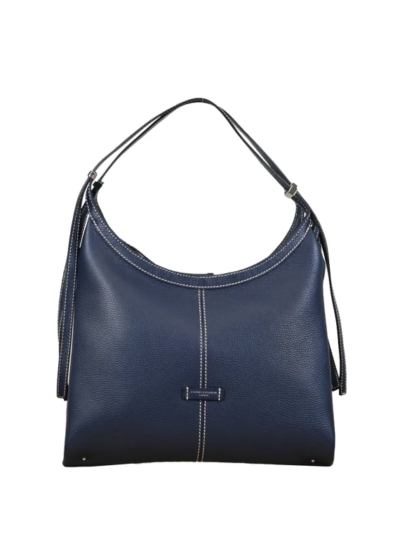 Borsa a spalla in pelle martellata