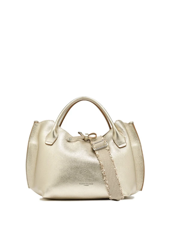 Fiamma double handle bag in hammered leather mat