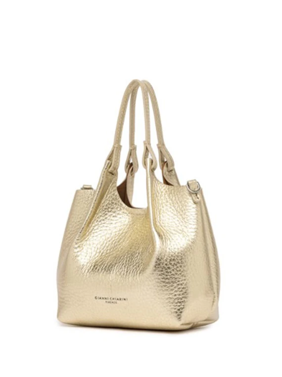 DUA bag in bubble leather double gold