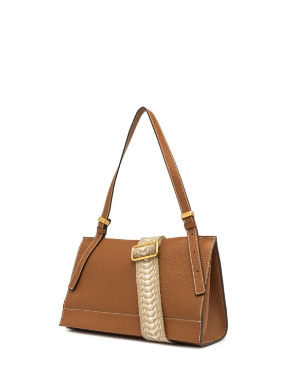 Nicole shoulder bag in maxi grain leather
