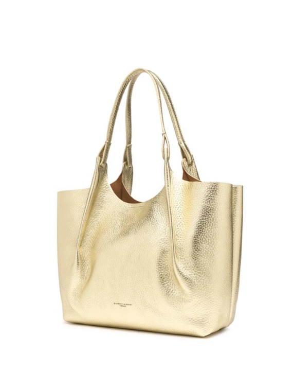 DUA bag in gold leather large