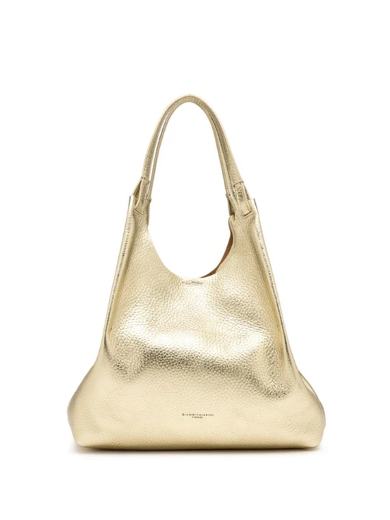 DUA bag in gold leather large