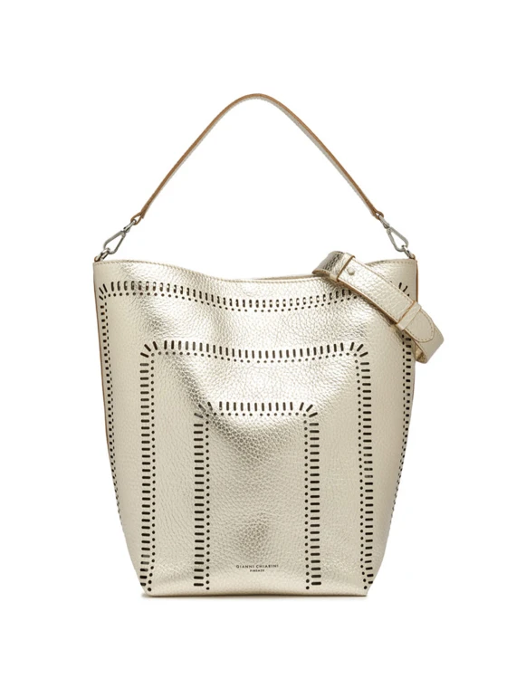 Borsa a spalla Vanessa in pelle double grana maxi
