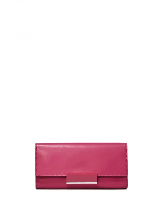 Clutch Lily in pelle con patta