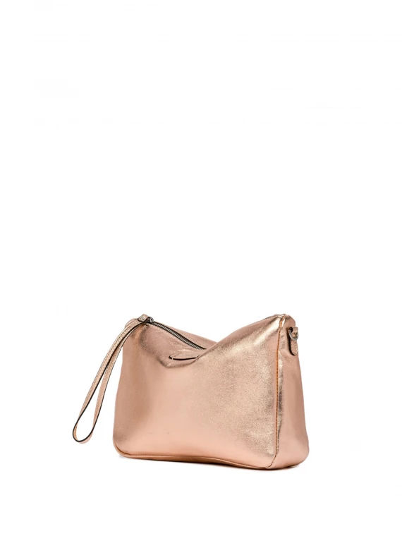 Nora pochette in laminated leather