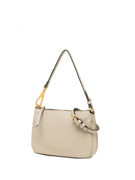 Brooke mini bag in beige bubble leather