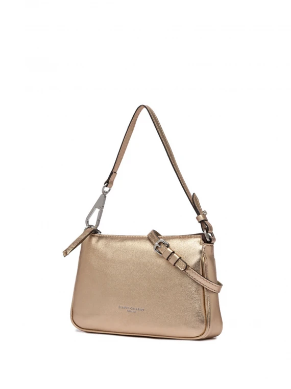 Mini bag Brooke in pelle bubble oro