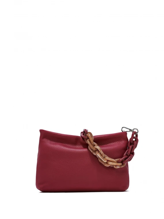 Brenda medium clutch bag with resin shoulder strap