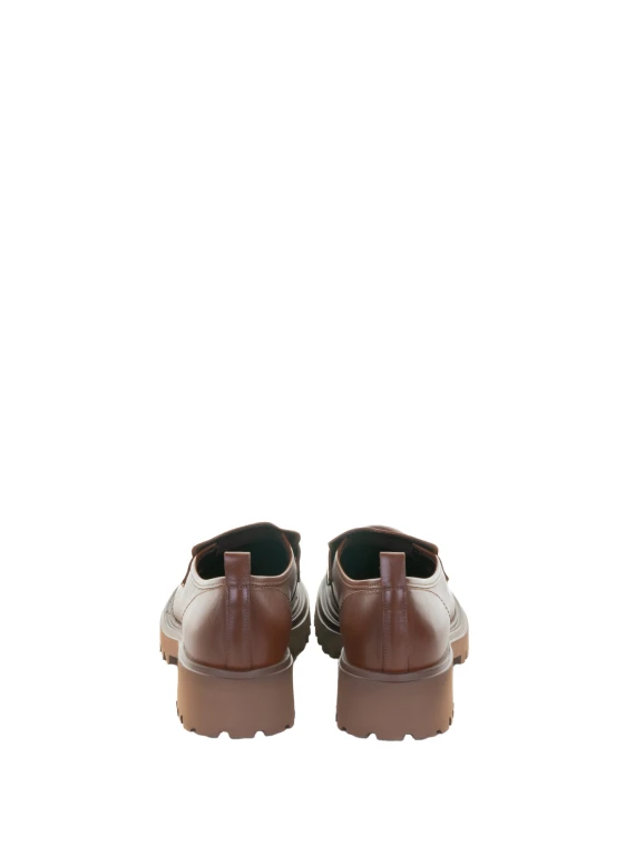 Mocassino marrone in pelle