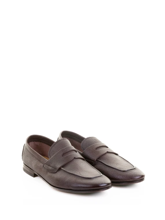 Moccasin in dark brown leather