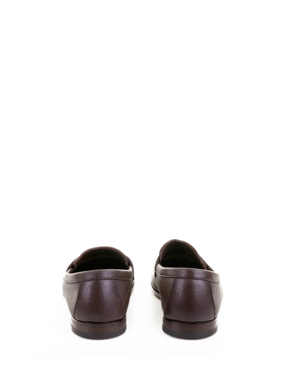 Moccasin in dark brown leather