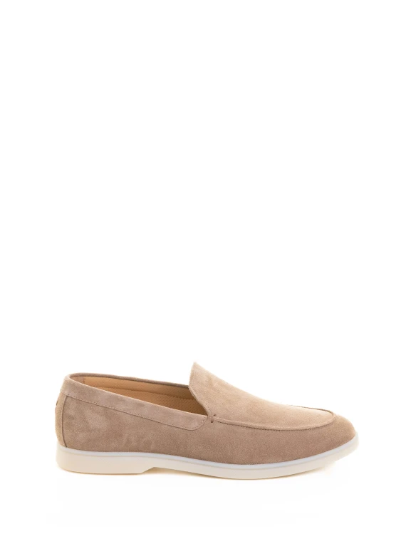 Mocassino in suede e fondo gomma