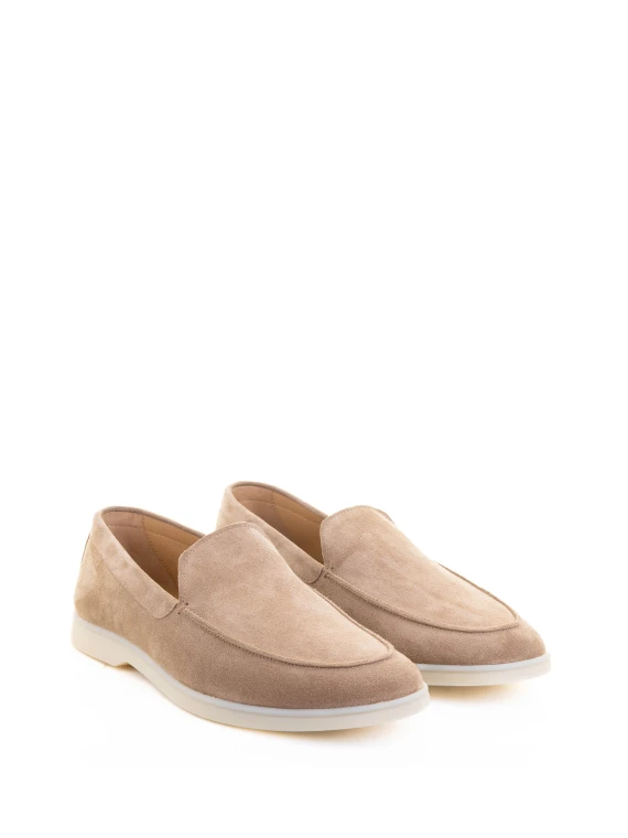 Suede Moccasin with Rubber Sole