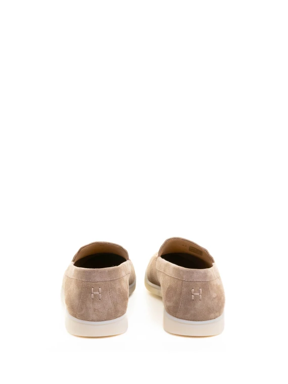 Suede Moccasin with Rubber Sole