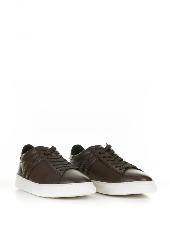 Sneaker H365 marrone in pelle