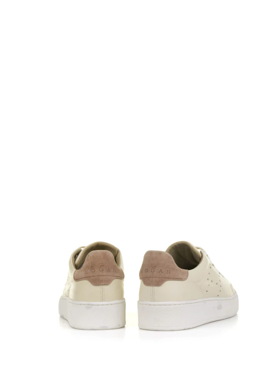 Sneakers H672 crema in pelle