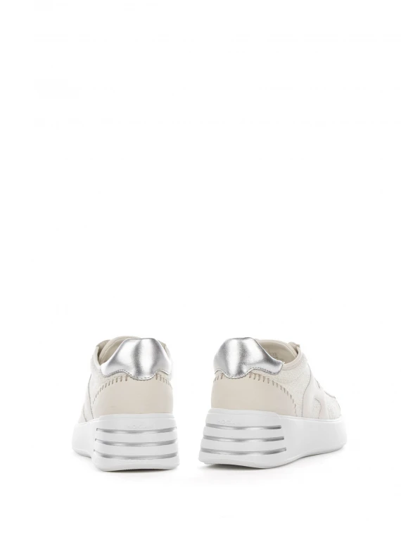 White Rebel sneakers in bouclé fabric