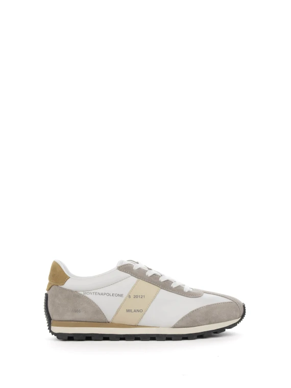 Sneakers 86e white grey women in suede