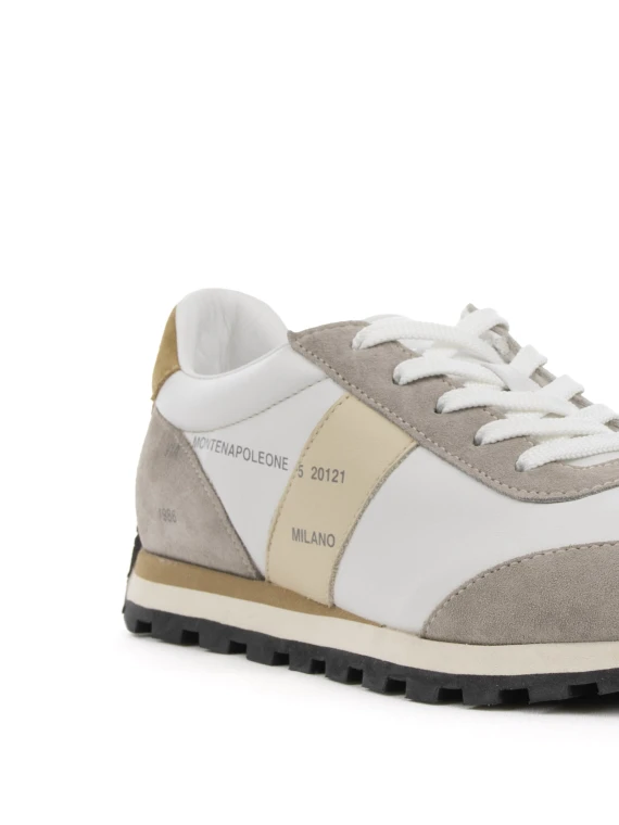 Sneakers 86e white grey women in suede