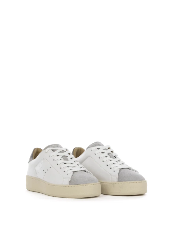 Sneakers H672 bianco grigio in pelle