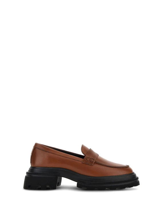 H674 cognac leather moccasin