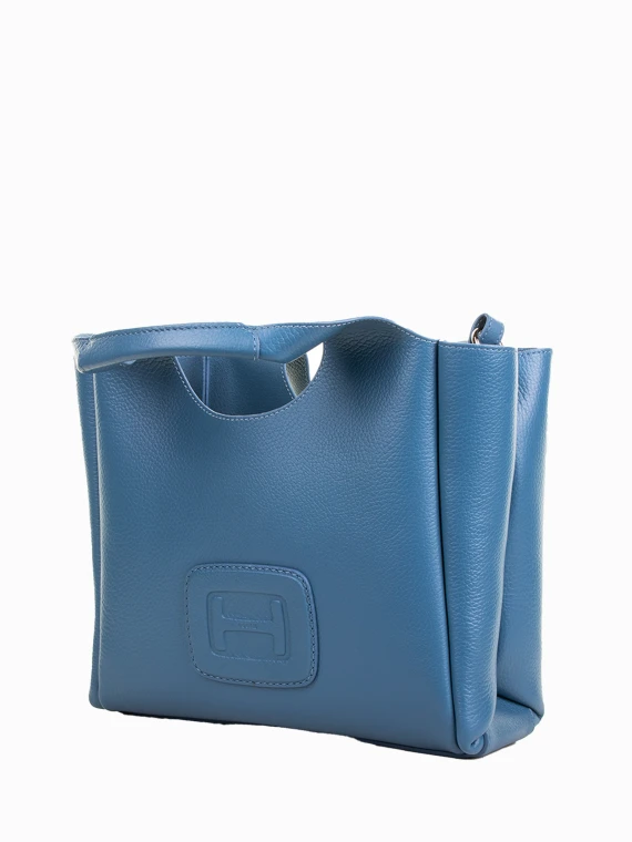 Medium H-Bag Shopping Bag in Hammered Leather