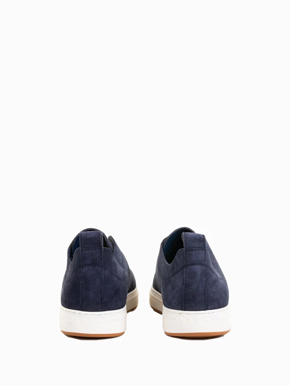 H-TV Men's Navy Blue Suede Sneaker