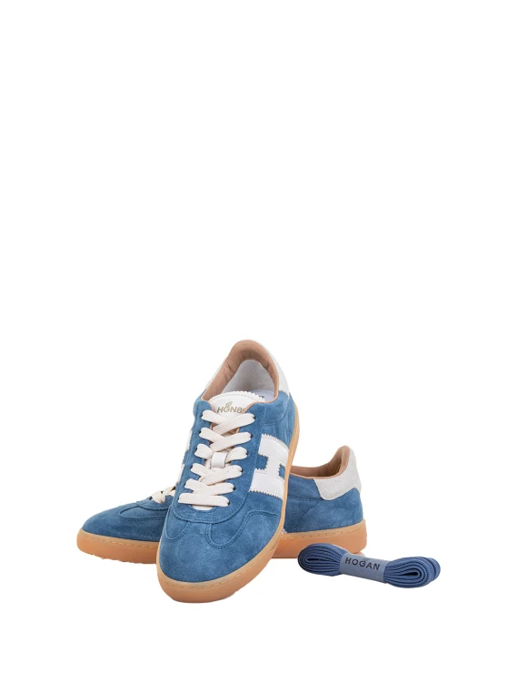 Sneaker Cool donna azzurra in suede