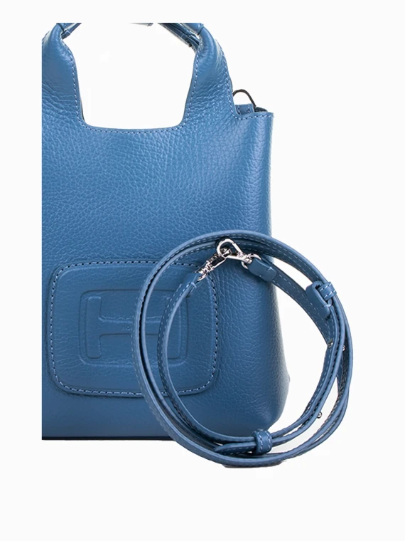 H-Bag mini shopping bag in hammered leather