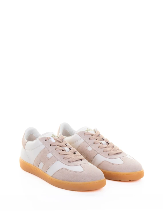 Sneaker Cool women white pink in leather and suede