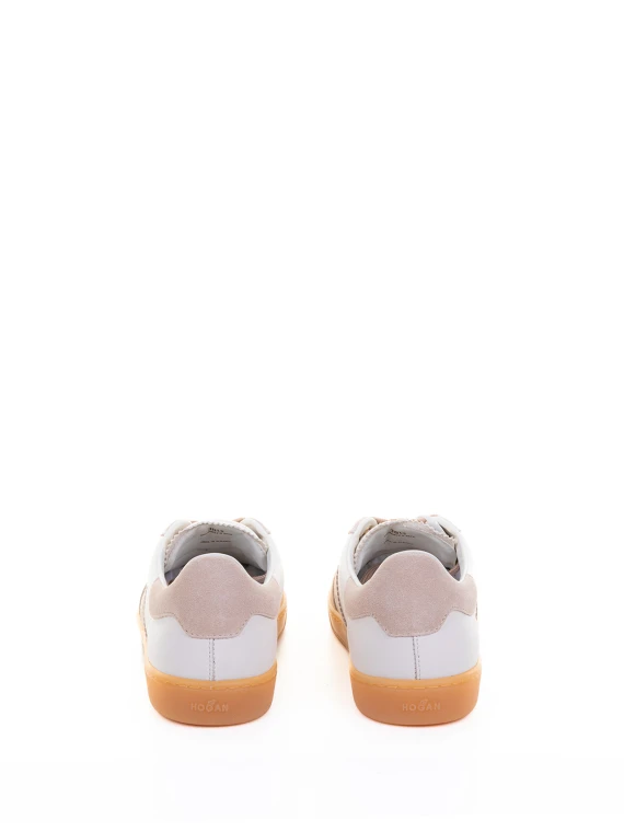 Sneaker Cool women white pink in leather and suede
