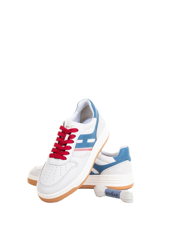 Sneaker H630 blu rosso in pelle