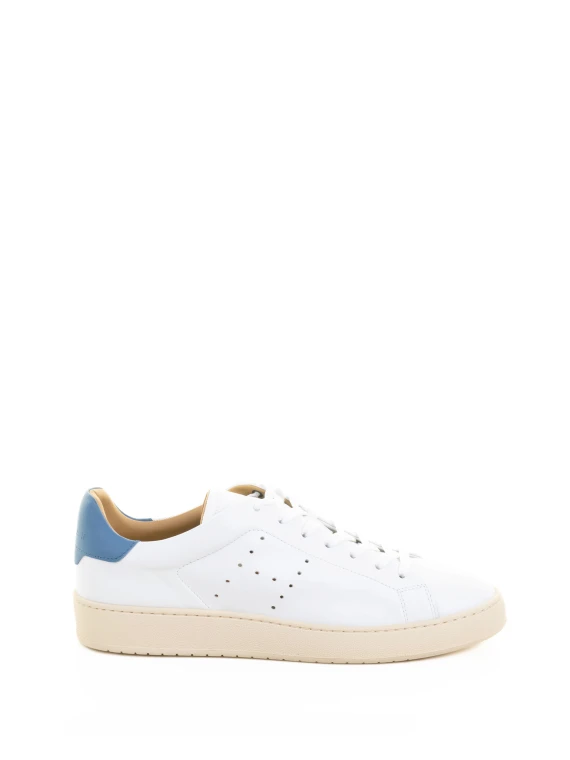 Sneaker uomo H672 bianco blu in pelle