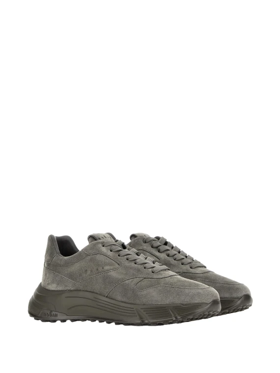 Sneakers in pelle scamosciata grigio